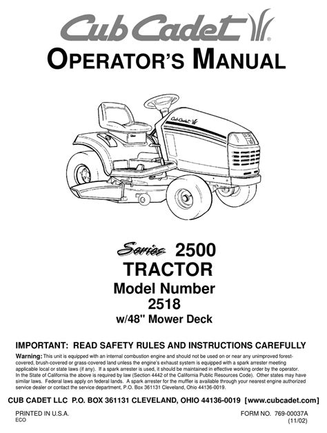 Cub cadet 2518 with 48 mower deck oem oem owners manual. - Xsl formatting objects developer s handbook.