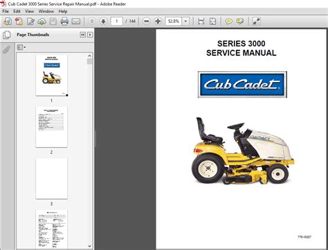 Cub cadet 3000 series tractors factory repair manual. - Hyd mech s20 manual series 2.