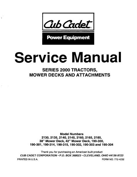 Cub cadet 42 mower deck factory service repair manual. - Gemeinnützige sammlung zum gebrauch der deutschen in america.