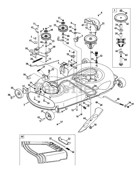 Mower Deck 46-Inch diagram and repair par