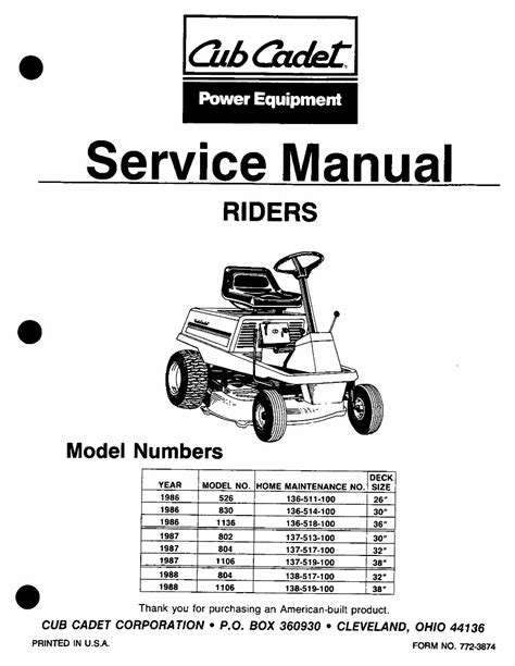 Cub cadet 526 802 804 830 1106 and 1136 service manual. - 2 row john deere 7100 planter manual.