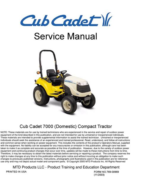 Cub cadet 7000 mitsubishi diesel manual. - Operation and maintenance manual by united states dept of the army.