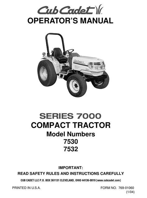 Cub cadet 7532 7530 manuale di riparazione del trattore. - Jeep wrangler tj service reparaturanleitung 1999 2000 2001.