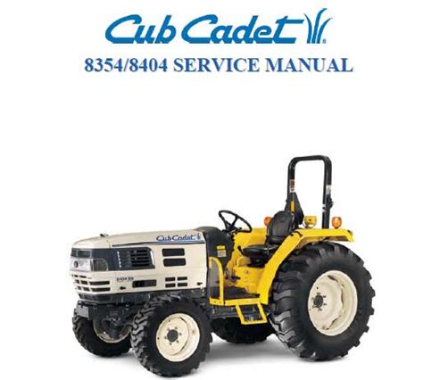 Cub cadet 8354 8404 compact tractor repair service manual. - Chemische analyse der gesteine und silikatischen mineralien..