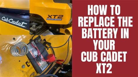 Cub cadet lt42 battery replacement.  Replacing a 12 volt battery on a Cu...