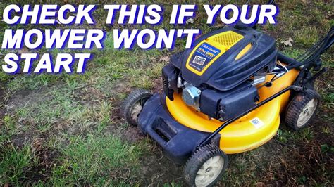  Cub Cadet Lawn Mower Won’t Start for These 9 Common Reasons Cub Cadet Lawnmower Has a Stuck Choke or Is Set to the Wrong Position. When the engine is cold, the choke is used to restrict airflow and make it easier to start. This is done so that a cold engine receives more fuel than it needs to start up. . 
