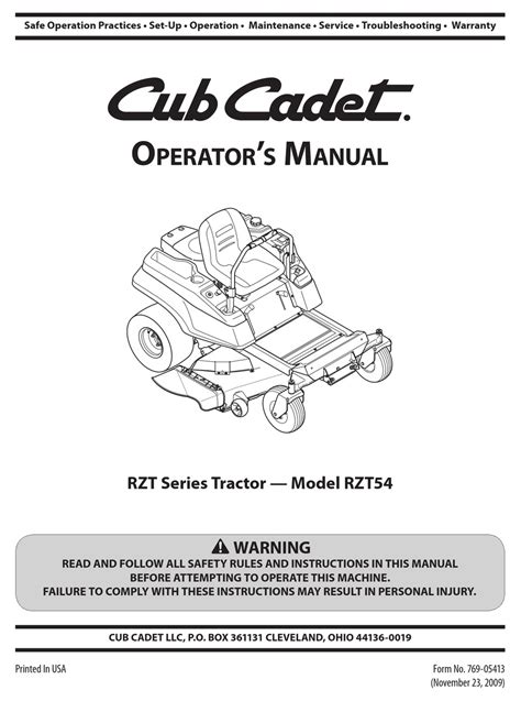 Cub cadet rzt 54 owners manual. - Backtrack 5 guida all'allenamento, parte 6.