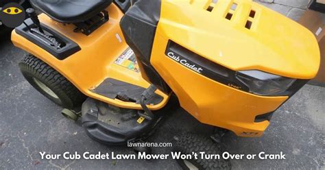 Clicks and Won’t Turn Over. Detailed information can be found at: Cub Cadet Won’t Start: Clicks and Won’t Turn Over Mower Won’t Turn Over or Crank. Your riding mower or zero turn may just be clicking and won’t turn over. This can happen when the mower has a bad battery, ground, starter solenoid, or starter motor.. 