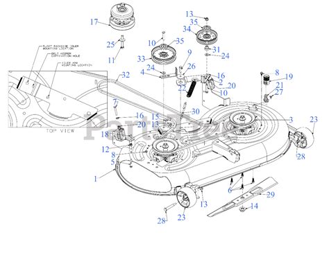 Drive diagram and repair parts lookup for Cub Cadet ZT1-50 KW