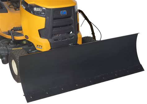 46-in dozer blade plow attachment designed to fit XT1 and XT2 Enduro Series lawn tractors Compatible with single tube bumper installed Adjustable shave plate on plow attachment optimizes performance with different tire sizes and is reversible to extend the life after normal wear. 