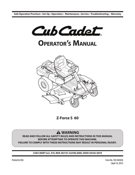 Cub cadet z force 60 manual. - Free vw golf 83 schaltplan handbuch.