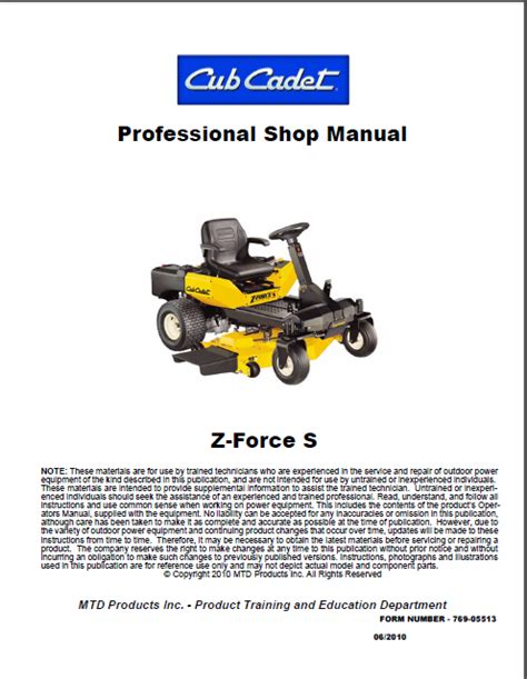 Cub cadet z force service repair workshop manual. - Land cruiser hzj105 work shop manual.
