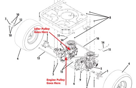 Step 2: Identify the old drive belt. Locate the old drive belt on your Cub Cadet LTX1046VT. It is a long, rubber belt that connects the engine pulley to the transmission pulley. Inspect the old belt for any signs of wear or damage. If necessary, refer to the owner's manual or consult a professional for help in identifying the drive belt.. 