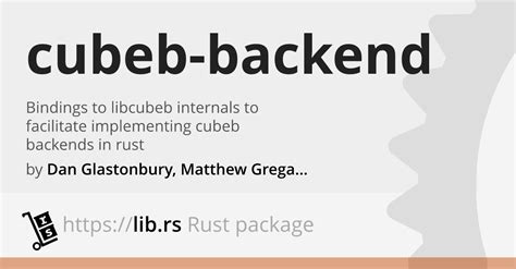 Cubeb is only audio backend, and there is no audio : r