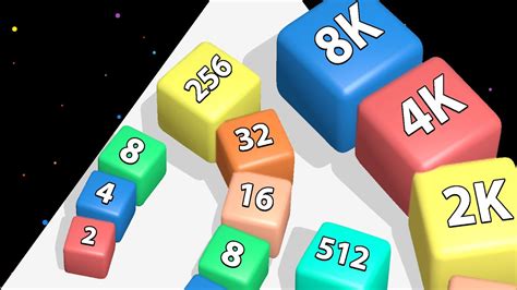 In Cubes 2048.io, players start with a small cube that has a number on it. They must merge identical cubes to create bigger cubes with higher numbers. The objective of the game is to reach the highest number possible by merging cubes strategically. The game's arena is filled with free-floating cubes that players can collect to increase their size..