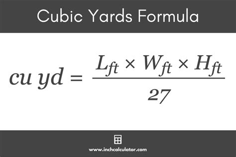 Cubic in to cubic yd