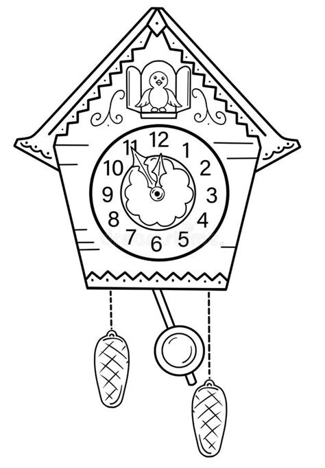Cuckoo Clock Coloring Page
