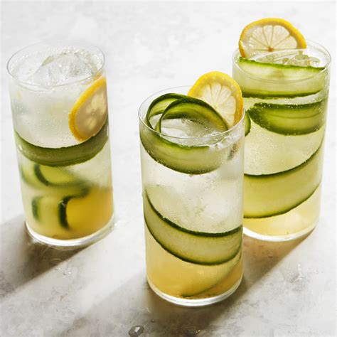 Cucumber gin cocktail. Method. Cut the cucumber into 3-4 lengths and blitz to a purée in a food processor or blender. Pass through a fine sieve into a jug. Put three ice cubes in each glass and pour over the gin, followed with half the lime … 