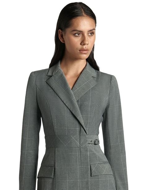 Cue Melange Viscose Check Blazer MYER