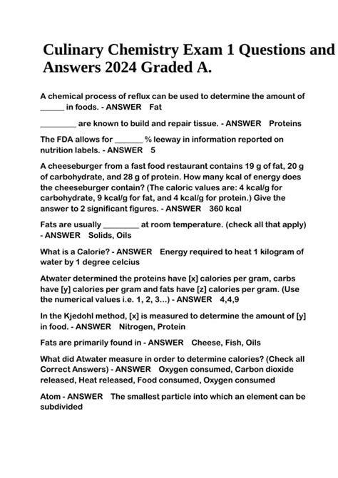 Culinary Chemistry Exam #1 Flashcards Quizlet