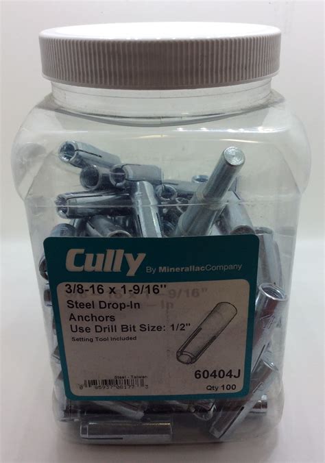 Cully 60404J :: CUL 60404J 3/8-16 STEEL DROP-IN :: Rexel USA