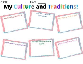 Cultural Diversity Project Teaching Resources TPT - TeachersPayTeachers