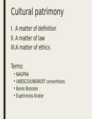 Cultural-patrimony Definition & Meaning YourDictionary