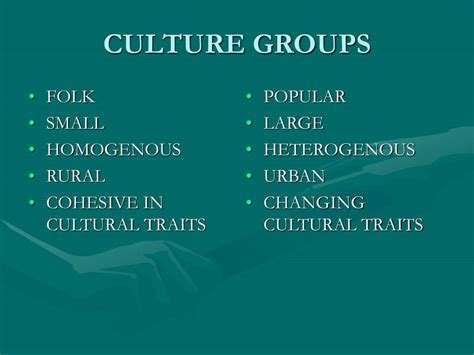 Culture group examples. It's easier to promote cultural awareness within your lessons when there's a real example for students to relate to. ... cultural group may face. Students Gain a ... 