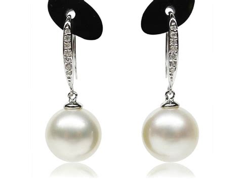 Cultured Akoya Pearl Earrings 14K White Gold Jared