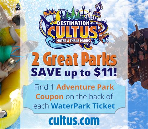 Cultus lake coupons. Cultus Lake Waterpark is located right in the village of Cultus Lake at 4150 Columbia Valley Highway which is about a 15-minute drive from the Trans-Canada Highway. If driving east from Vancouver, the turnoff is Exit #104. The Cultus Lake Waterpark is across the street from the Cultus Lake Adventure Park, which is another great attraction.The venue … 