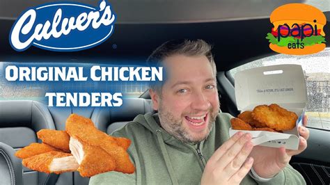 The secret to our spicy Buffalo Chicken Tenders is in the seasoned breading – a flavorsome blend of chili peppers, paprika and black pepper spices. Made with whole white meat chicken from family-owned Springer Mountain Farms and begging to be dipped in blue cheese or Culver’s Signature dipping sauce. The chicken for Culver’s Chicken Tenders has no antibiotics ever, are fed an all ... . 