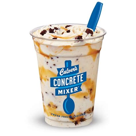 Create Your Own Concrete Mixer or Sundae: Concrete Mixer or Sundae - Includes your choice of Fresh Frozen Custard and 2 Toppings/Mix-ins. Additional Toppings/Mix-ins, add $0.25 ea. Traditionals: Hot Fudge: Hot Caramel: Butterscotch: Chocolate Syrup: Mint: Peanut Butter: Marshmallow Cream: Brownie Pieces: Candy Sprinkles: Whipped Cream: Candies ...