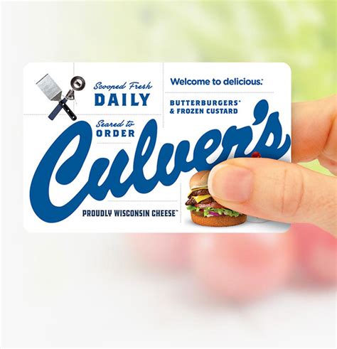 Culver's gift card promotion. Culvers Items Up To 25% Off + Free P&P. Expires: May 20, 2024. 13 used. Click to Save. Recommend. See Details. Get straight 25% OFF your orders at Culvers. Just add your favorites to your shopping cart. Also, more valid Culvers Coupons are waiting for you at culvers.com. Apply it and see the price discounted. 
