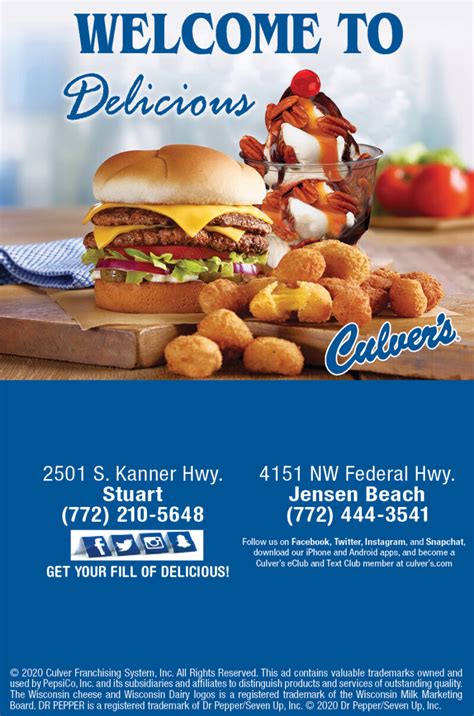 CULVER’S - Updated May 2024 - 48 Photos & 56 Reviews - 4151 NW Federal Hwy, Jensen Beach, Florida - Burgers - Restaurant Reviews - Phone Number - Yelp. …. 