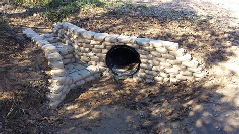 Culvert Bricking with Cement Bags - YouTube