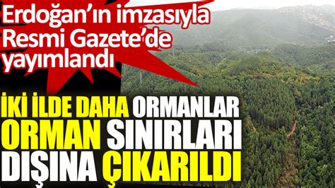 Cumhurbaşkanı Erdoğan imzasıyla 11 ilde bazı alanlar orman sınırları dışına çıkarıldı