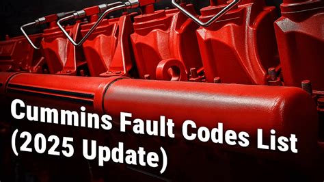 Cummins code1117.  These fault codes are divided into five categories which serve to classify...