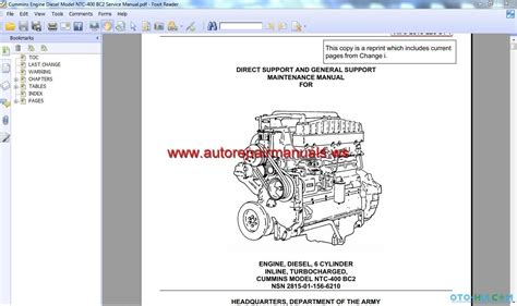 Cummins engine diesel model ntc 400 bc2 service handbuch. - Hp pavilion dv6000 guida alla manutenzione e all'assistenza.