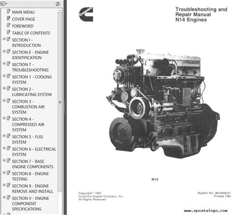 Cummins engine n14 operation maintenance manual. - Beta 50 minitrial service repair manual de taller.