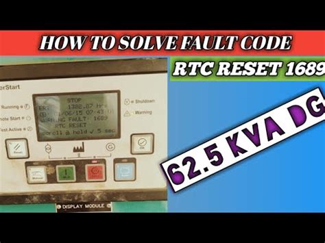 Cummins generator fault code 1689.  DG SET PART-4 SOLVE FAULT CODE 1689 IN A...