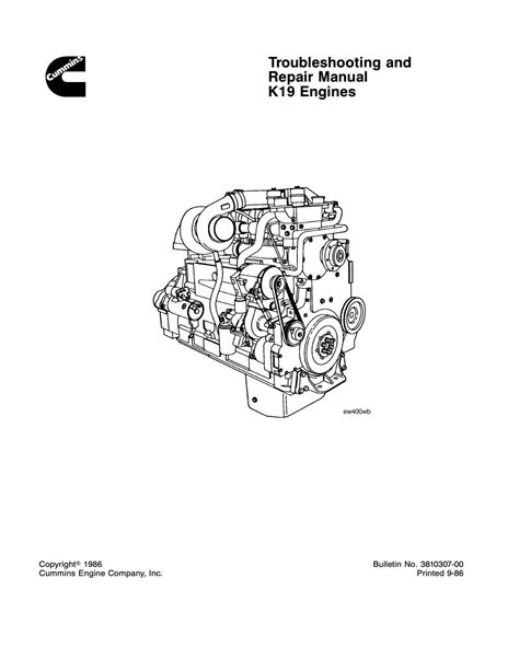 Cummins k19 series diesel engine troubleshooting and repair manual. - Padamm!: bekenntnisse einer leidenschaft; die kammeroper frankfurt.