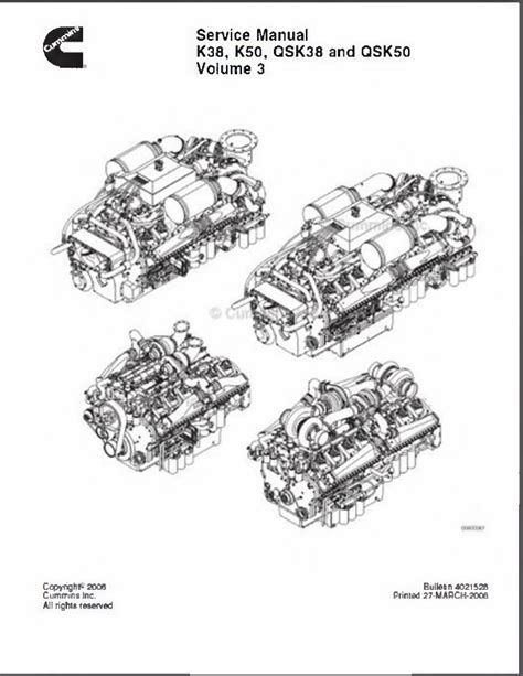 Cummins k38 k50 qsk38 50 engine workshop repair manual. - Oil filter cross reference guide fram.