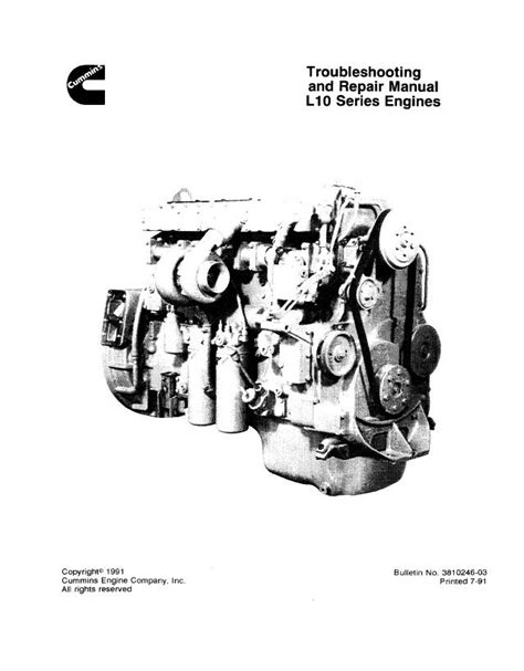 Cummins l10 series engines workshop manual. - Sony kdl 52xbr4 52xbr5 service manual repair guide.