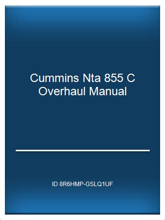Cummins nta 855 c overhaul manual. - Free download whirpool gas dryer repair manual.