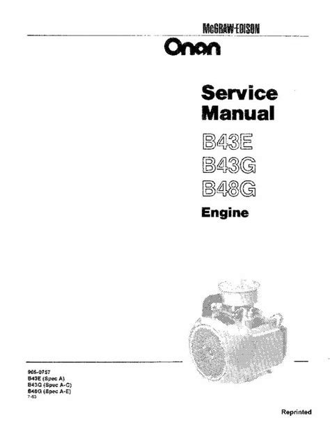 Cummins onan b43e b43g b48g engine service repair manual instant download. - Becker vt 416 vacuum pump manual.