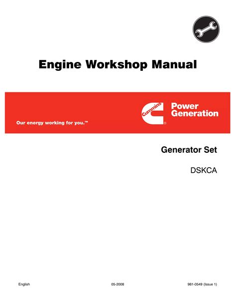 Cummins onan dskca generator set service repair manual instant. - Manuale di servizio del carrello elevatore a motore.
