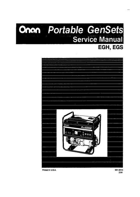 Cummins onan egh egs generator set service repair manual instant. - For en person med verbale pupiller.