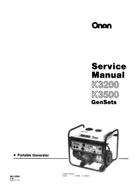 Cummins onan k3200 k3500 generator set service repair manual instant. - Honda gx630 gx660 gx690 workshop manual.