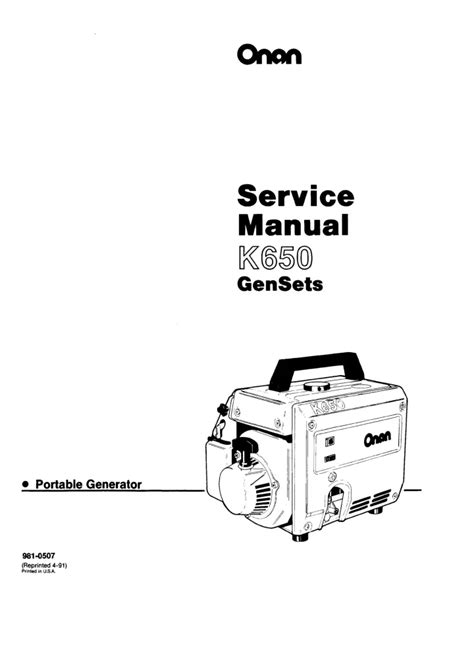 Cummins onan k650 generator set service repair manual instant. - Documento preliminar para la elaboración del plan nacional de conservación, defensa y mejoramiento del ambiente.