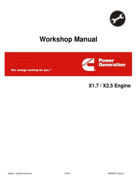 Cummins onan x1 7 x2 serie 5 motore servizio riparazione manuale istantaneo. - Komatsu 95 series diesel engine service repair manual.